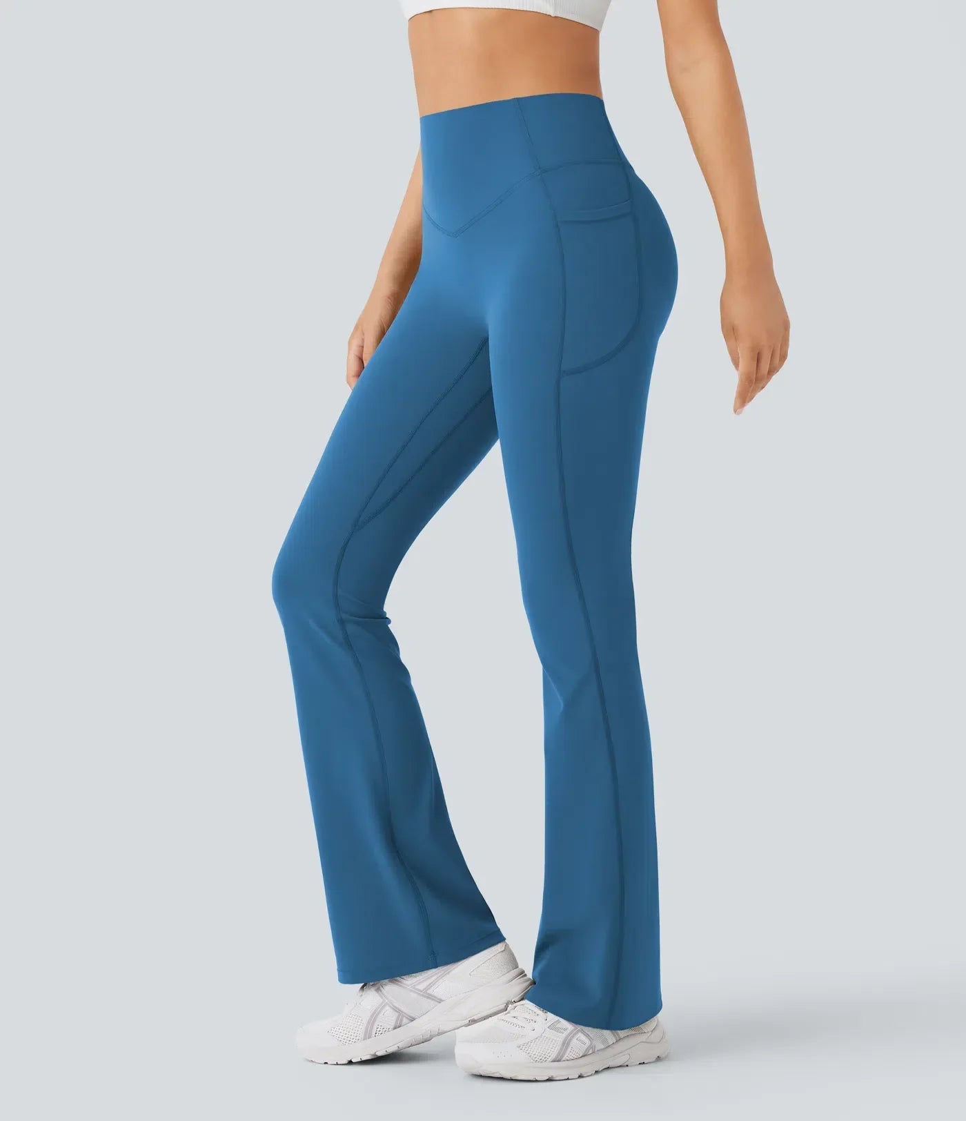 Halara UltraSculpt™ High Waisted Scrunch Butt Lifting Tummy Control Pocket Shaping Yoga Bootcut Leggings